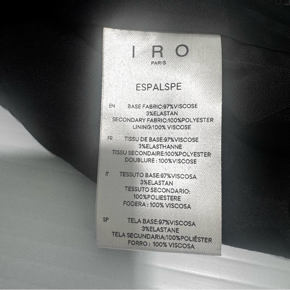 New IRO Black Sequin Women's Crop Top Size 34 XS - Picture 8 of 14